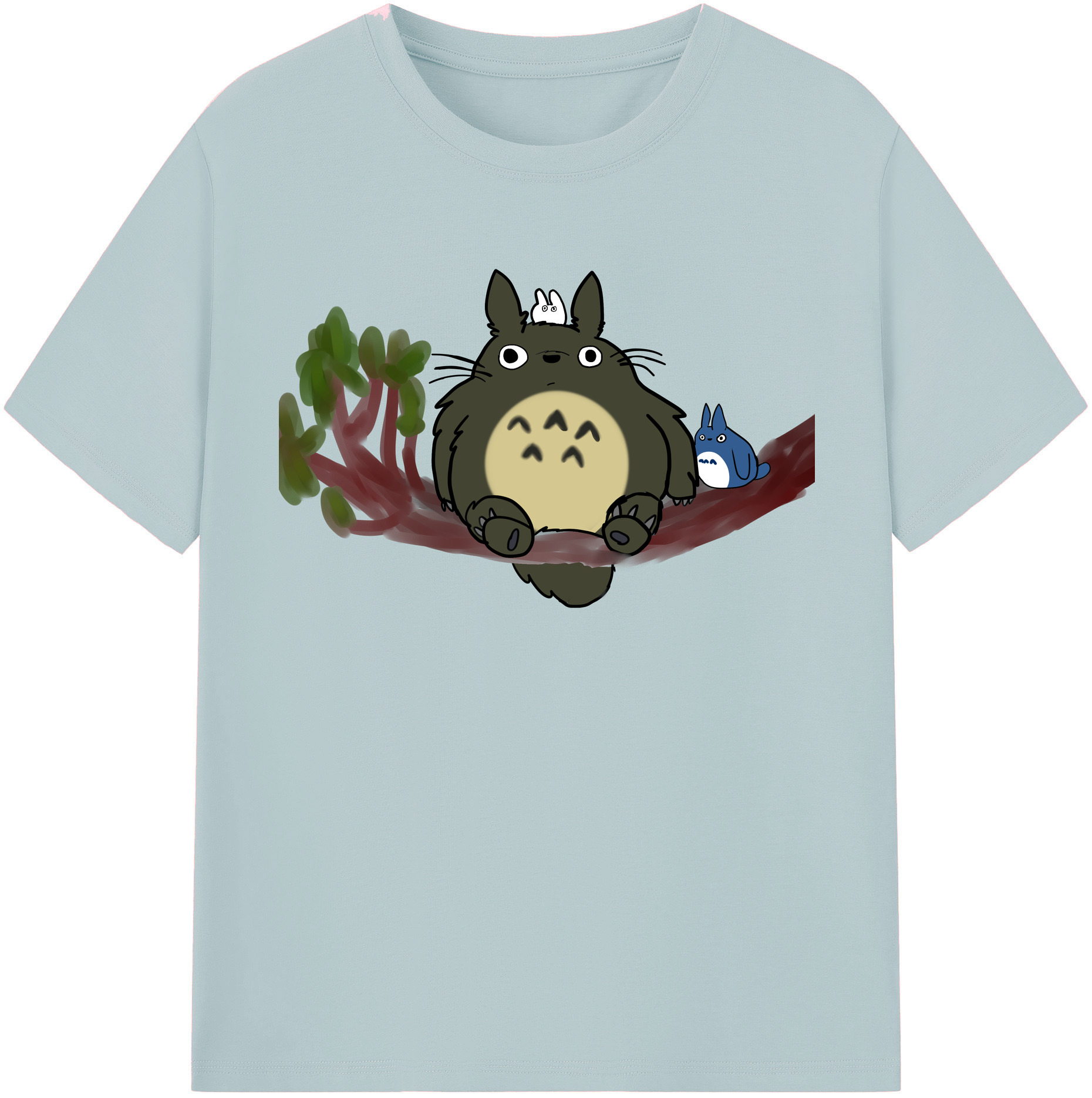 （画像用） となりのトトロ 草壁メイ 草壁サツキ My Neighbor Totoro Satsuki Kusakabe Mei Kusakabe 綿100％半袖Tシャツ（フロントプリント）